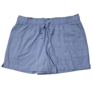 Gap Womens 4" Inseam Soft Linen Pull on Style Casual Short Blue Size Medium